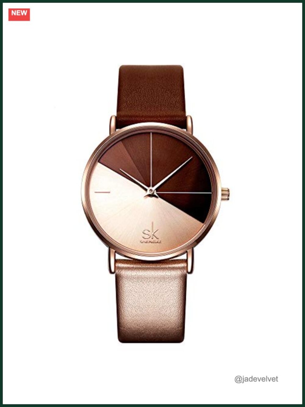 Women Watch Genuine Leather Strap Japanese Quartz Analog Water Resistant